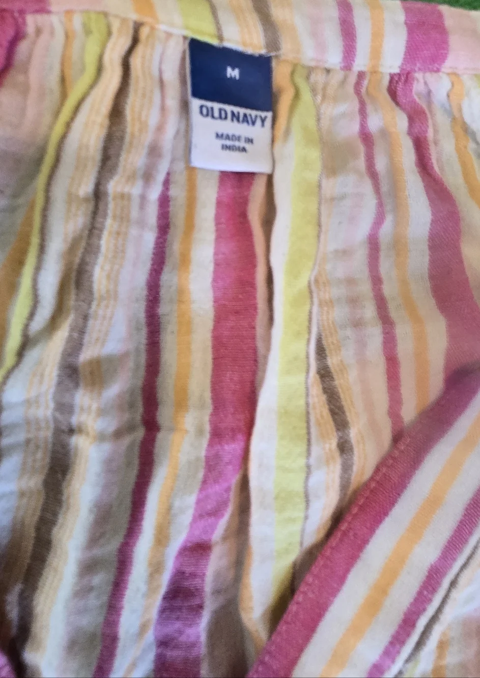Womens Old Navy Summer Beach Flowy Vneck Blouse - Picture 3 of 7